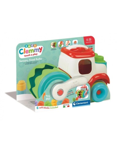 Soft Clemmy Vehículo Tragabloques Sensorial con 6 Bloques