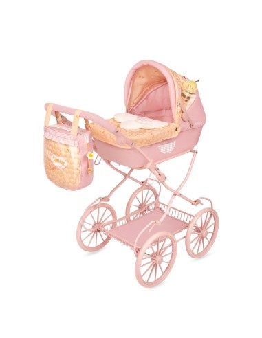 Carro de Muñecas Plegable con Manillar Regulable y Peluche Honey DeCuevas 80070