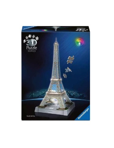 Puzzle 3D Iconics Torre Eiffel LED 243 pzs