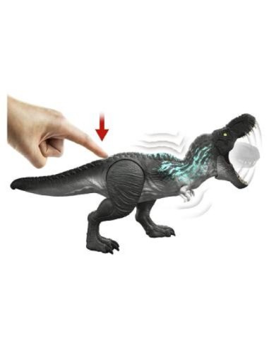 Jurassic World T. rex Muscle Madness con rugidos y músculos expansibles 4 años