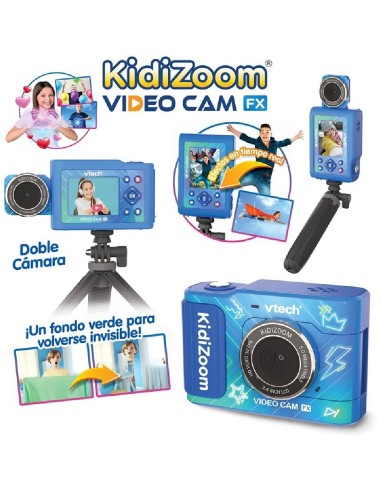 Vtech - Cámara de vídeo Kidizoom FX azul para niños