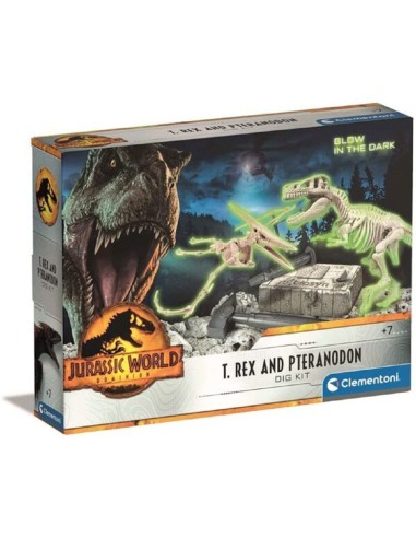 Kit de excavación de Jurassic World Dominion de T Rex y pteranodon