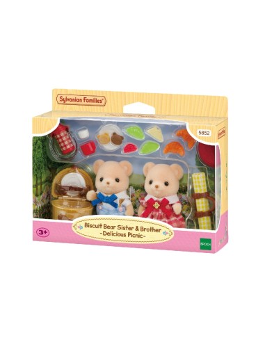 Sylvanian Families Hermanos Biscuit Delicious Picnic Figuras Coleccionables