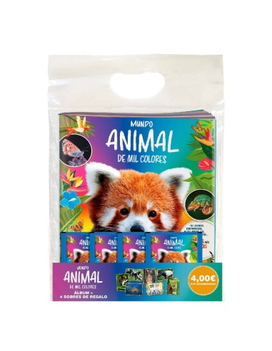ALBUM + 4 SOBRES MUNDO ANIMAL