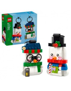 LEGO ADORNOS MUÑECOS DE NIEVE