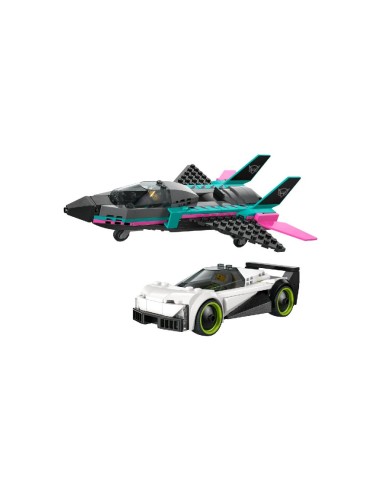 LEGO CITY JET VS COCHE