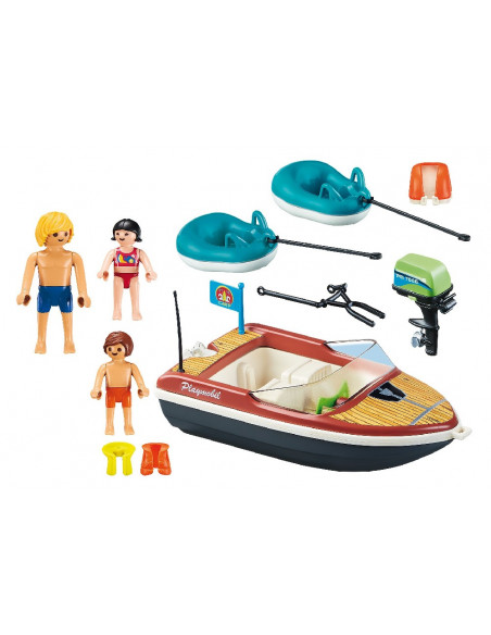 PLAYMOBIL LANCHA CON FLOTADORES 70091
