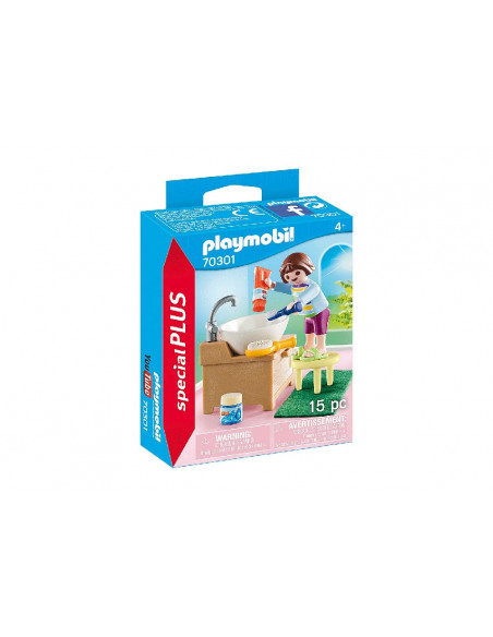 PLAYMOBIL NIÑA CEPILLANDOSE LOS DIENTES 70301