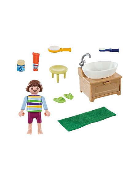 PLAYMOBIL NIÑA CEPILLANDOSE LOS DIENTES 70301