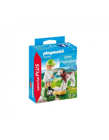 PLAYMOBIL VETERINARIA CON TERNERO 70252