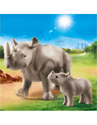 PLAYMOBIL RINOCERONTE CON BEBE 70357