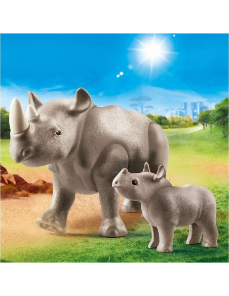 PLAYMOBIL RINOCERONTE CON BEBE 70357