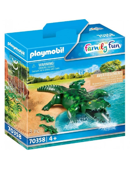 PLAYMOBIL COCODRILO CON BEBES 70358