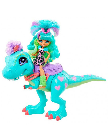 MUÑECA CAVE CLUB Rockelle con Mascota Dinosaurio