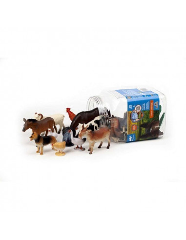 BOTE CON 30 ANIMALES GRANJA