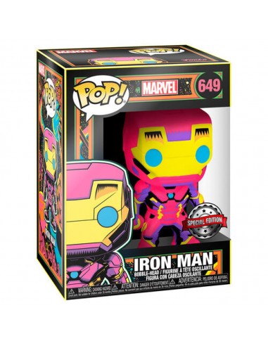FUNKO POP IRON MAN BLACK LIGHT MARVEL