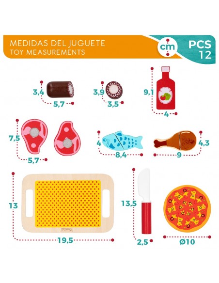 SET COMIDA Y BANDEJA CENA MADERA