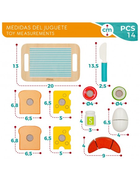 SET BANDEJA DESAYUNO MADERA