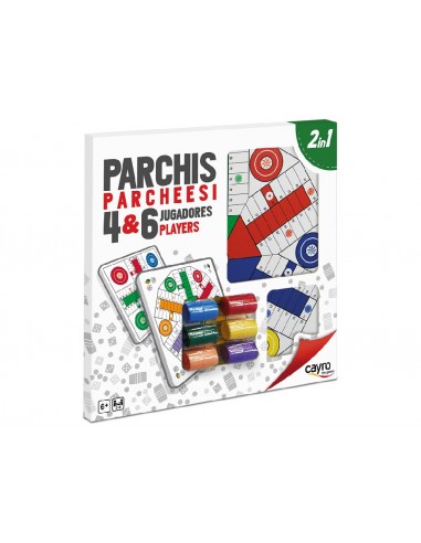TABLERO PARCHIS 4+PARCHIS 6 40X40-CM.