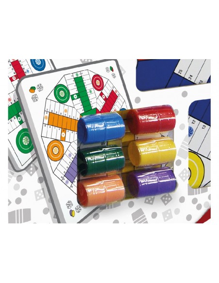 TABLERO PARCHIS 4+PARCHIS 6 40X40-CM.