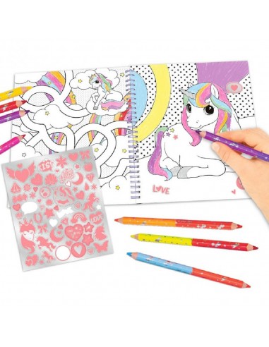 LIBRO COLOREAR CON UNICORNIO