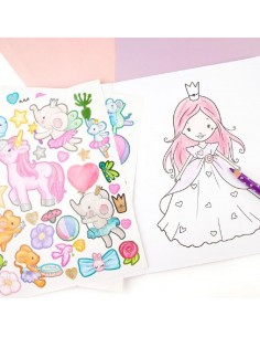 MINI LIBRO DE COLOREAR PRINCESAS 2