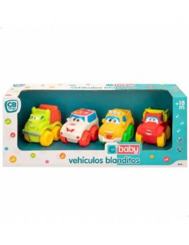 PACK 4 COCHES BLANDITOS INFANTILES SURTIDOS