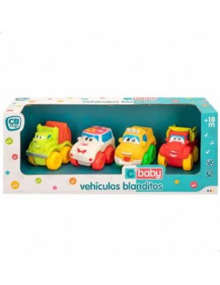 PACK 4 COCHES BLANDITOS INFANTILES SURTIDOS