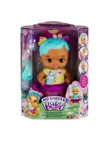 MUÑECA GATITO BEBE MORADO