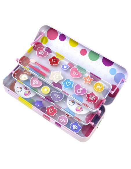 CAJA METAL MAQUILLAJE TRIPLE
