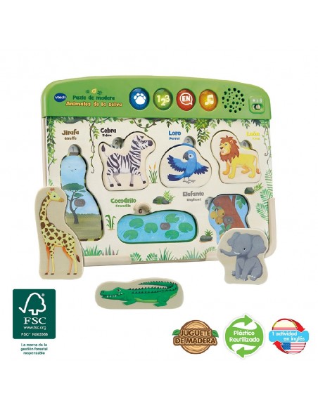 PUZZLE MADERA ANIMALES SONIDOS