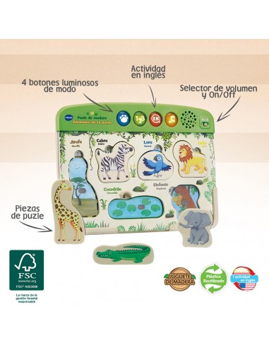 PUZZLE MADERA ANIMALES SONIDOS
