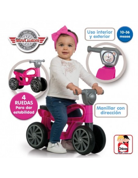 MOTO CORREPASILLOS MINI CUSTOM FUCSIA