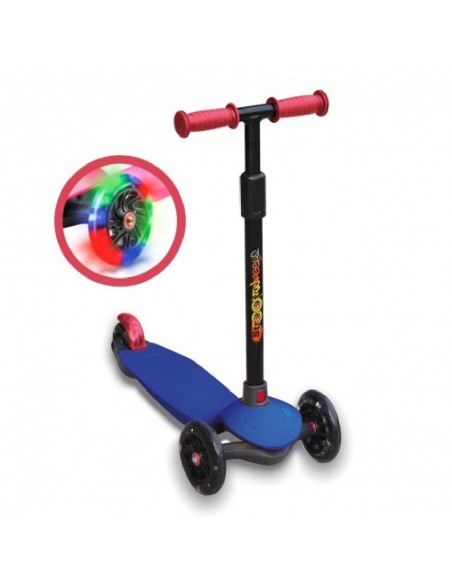 PATINETE 3 RUEDAS AZUL CON LUZ LED