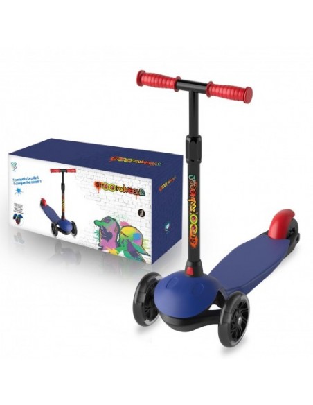 PATINETE 3 RUEDAS AZUL CON LUZ LED