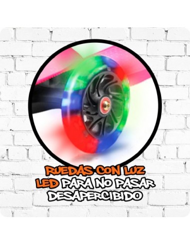 PATINETE 3 RUEDAS AZUL CON LUZ LED