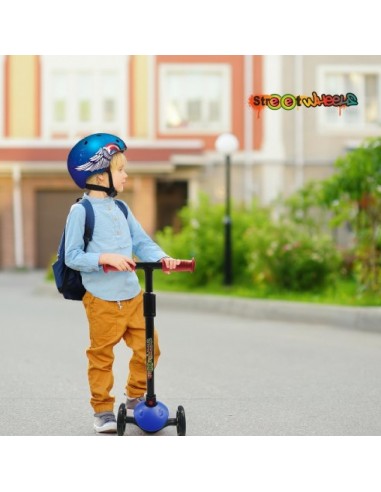 PATINETE 3 RUEDAS AZUL CON LUZ LED