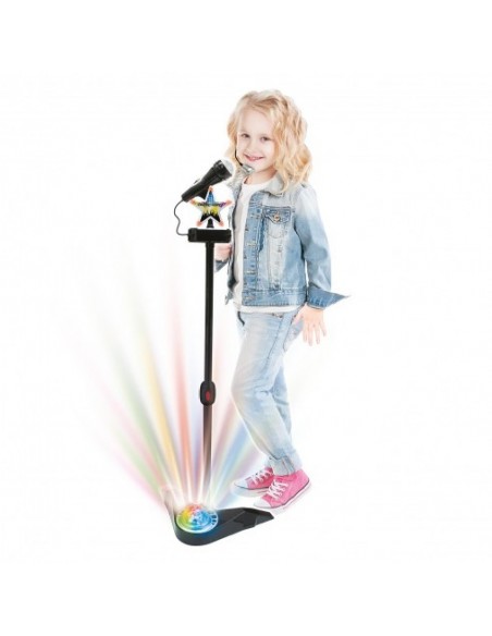 MICROFÓNO KARAOKE DE PIE DISCO