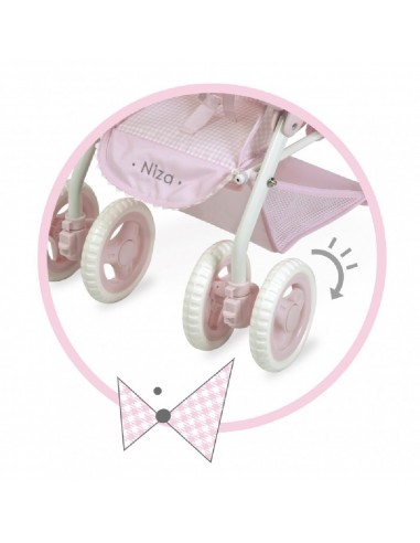 COCHE MUÑECA GEMELAR NIZA PLEGABLE