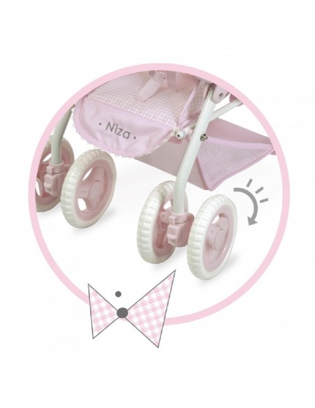 COCHE MUÑECA GEMELAR NIZA PLEGABLE